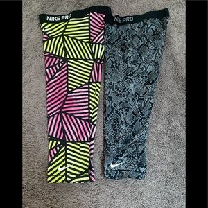 Nike Dri Fit Crop Leggings Lot (2)